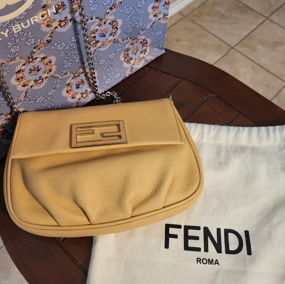 AUTH Fendi Fendista Pochette with Chain Crossbody bag - Picture 3 of 11